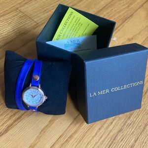 Blue La Mer wrap watch NIB